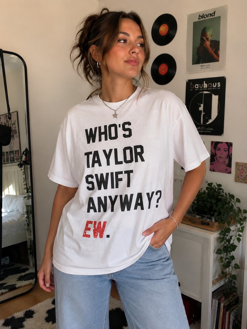 Who's Taylor Swift Anyway? Ew Graphic T Shirt Gildan Softstyle White Medium